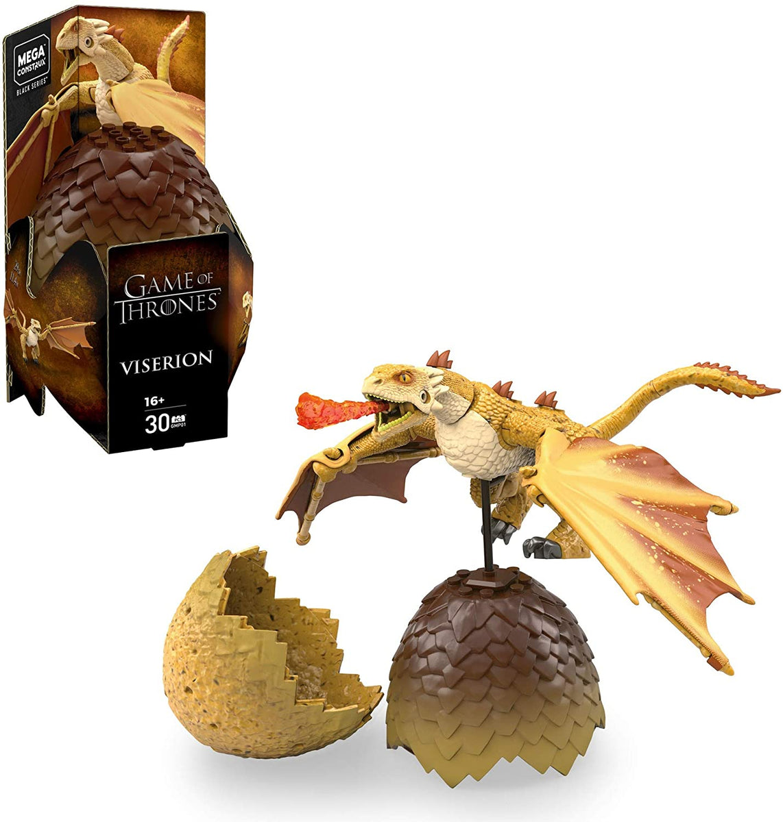 Mega Construx Black Series Dragon Egg - Viserion - Game of Thrones 30pcs