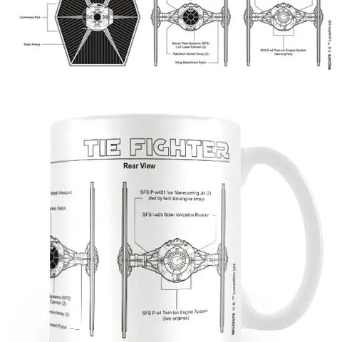 Star Wars Mug: (Tie Fighter Sketch)