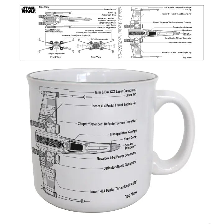 Star Wars - Blueprint-X-Wing 20oz Camper Mug