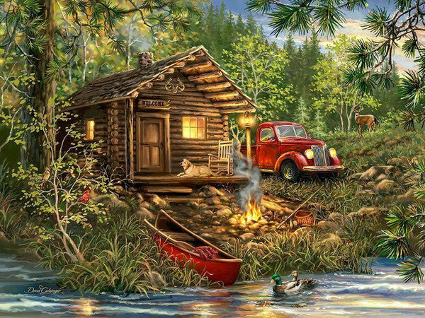 Cozy Cabin Life 500 Piece Jigsaw Puzzle