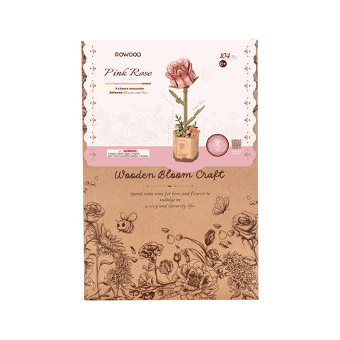 Wooden Bloom Craft - Pink Rose