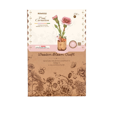 Wooden Bloom Craft - Pink Carnation