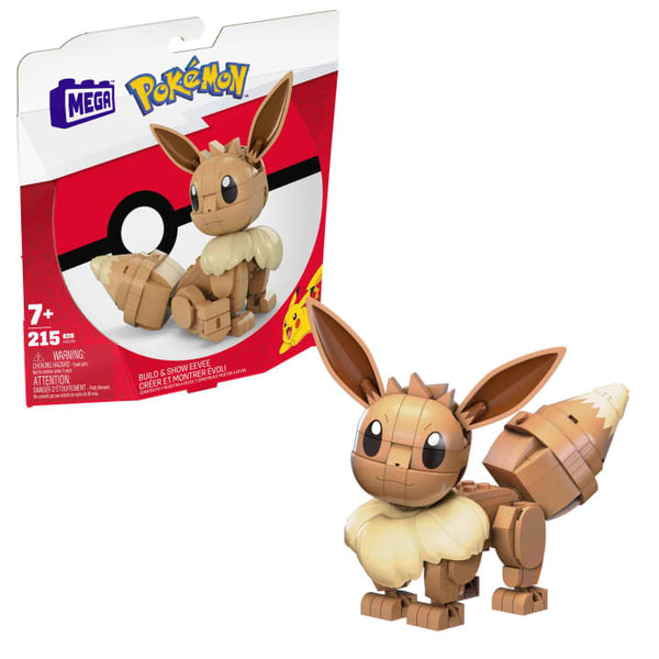 MEGA Pokémon Build & Show Eevee Toy Building Set, 4 Inches Tall