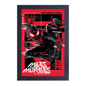 Miles Morales - Glitch Framed Print