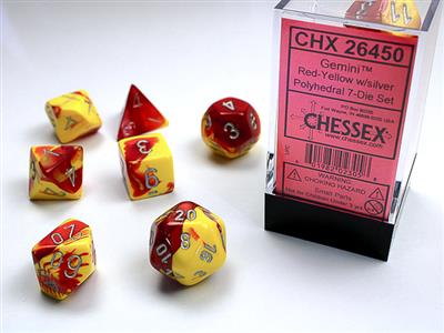 GEMINI® POLYHEDRAL RED-YELLOW/SILVER 7-DIE SET 26450