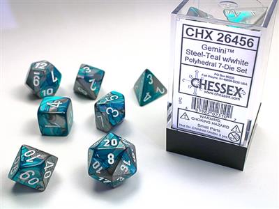GEMINI® POLYHEDRAL STEEL-TEAL/WHITE 7-DIE SET 26456