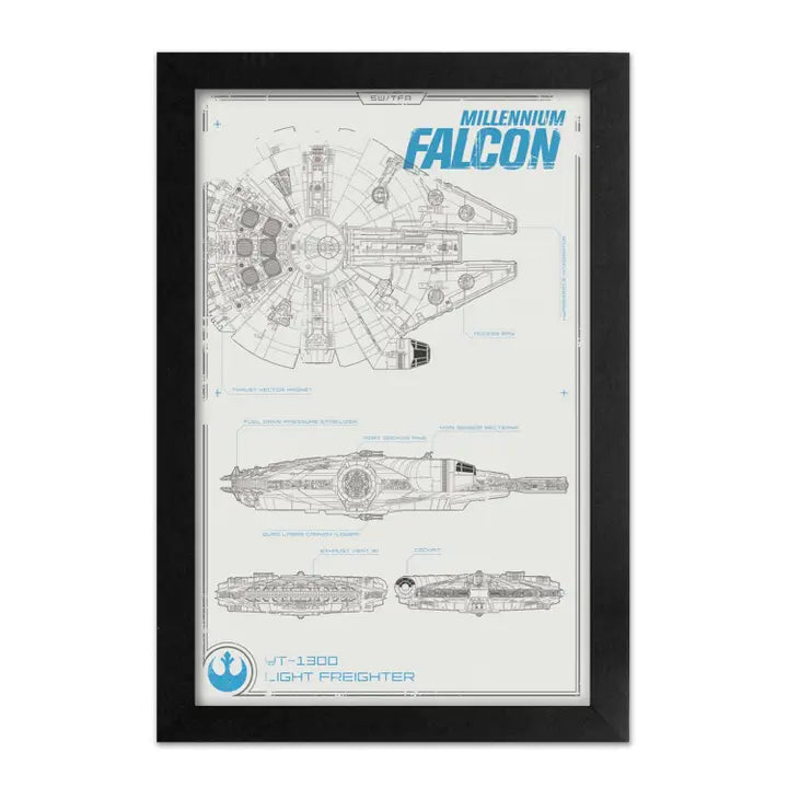 Star Wars - Tfa - Millennium Falcon Framed Print