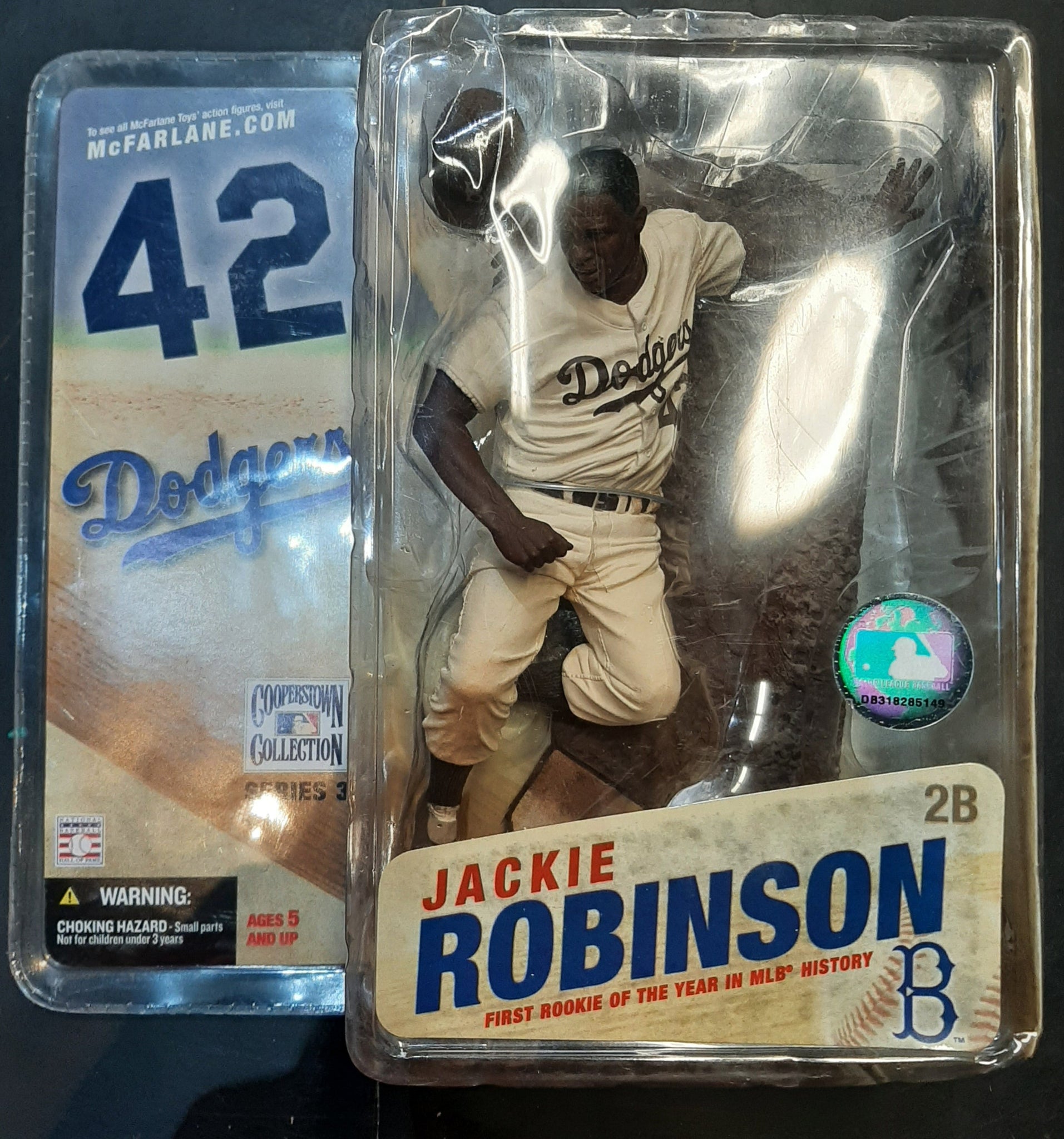 Jackie Robinson McFarlane Cooperstoen Collection Brooklyn Dodgers Toy Figure