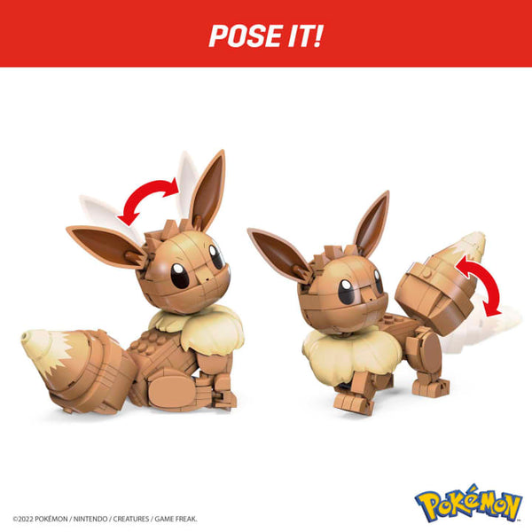 MEGA Pokémon Build & Show Eevee Toy Building Set, 4 Inches Tall