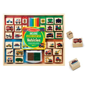 Deluxe Wooden Stamp Set Vehicles