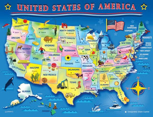 USA Map 60 Piece Jigsaw Puzzle