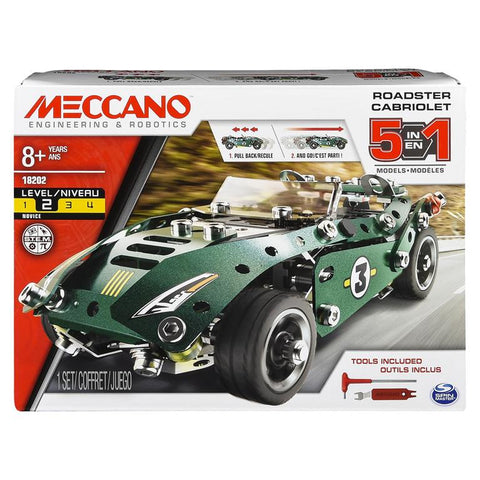 Meccano, 5-in-1 Roadster Building Kit