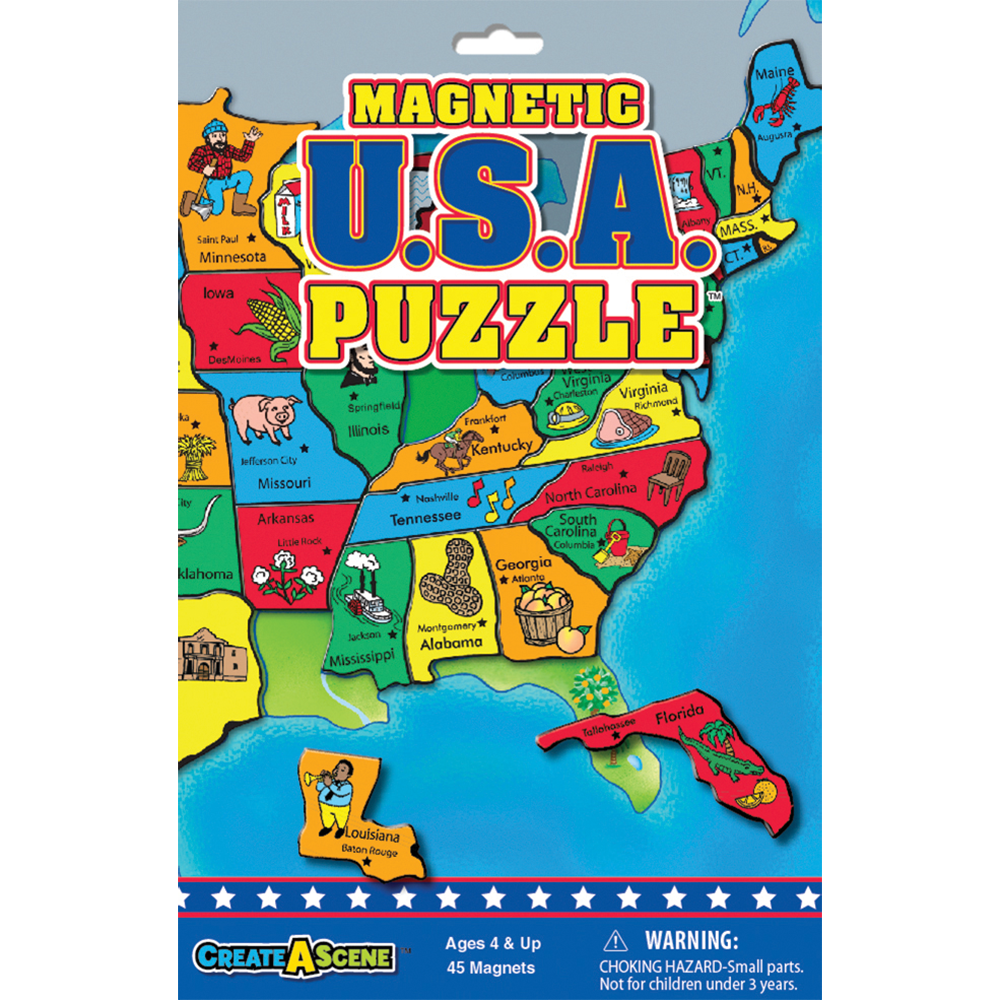 Create-A-Scene Magnetic USA Puzzle