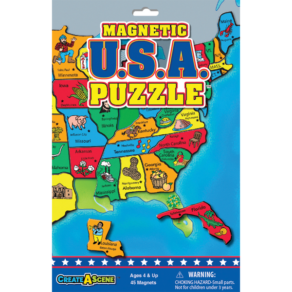 Create-A-Scene Magnetic USA Puzzle