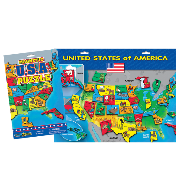 Create-A-Scene Magnetic USA Puzzle