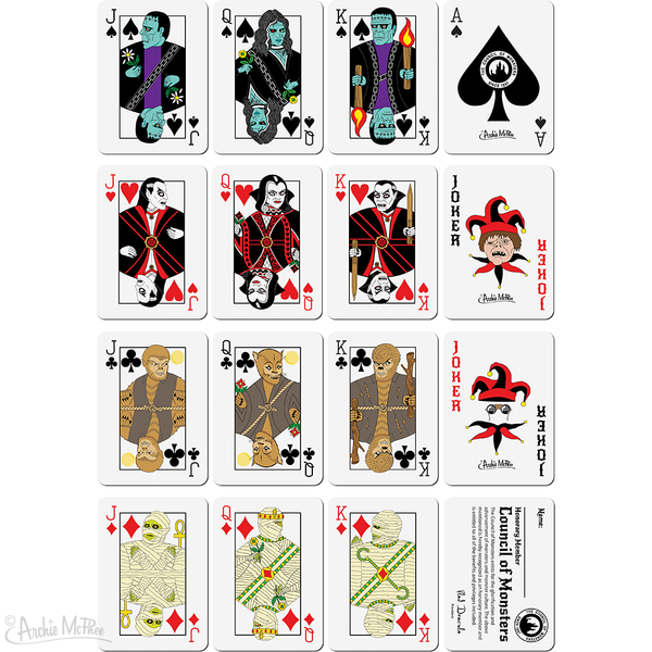 Council Of Monsters Playing Cards