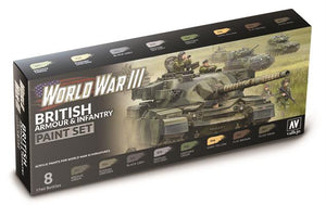 WWIII British Armour And Infantry Paint Set