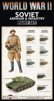 WWII Soviet Armour & Infantry Paint Set