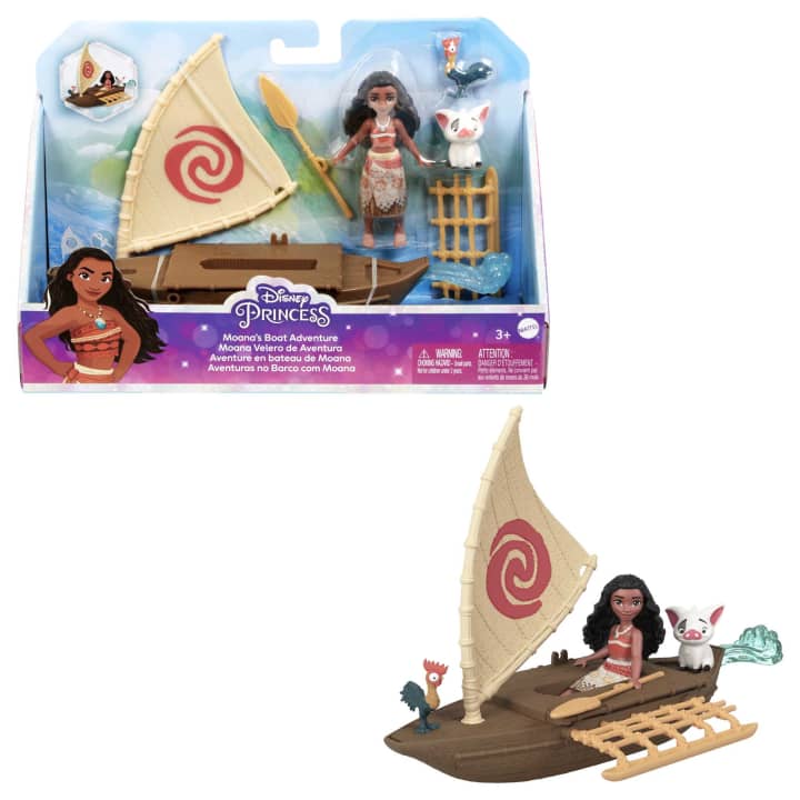 Disney Princess Toys, Moana Doll And Boat