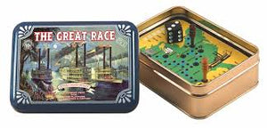 The Great Race game in a tin