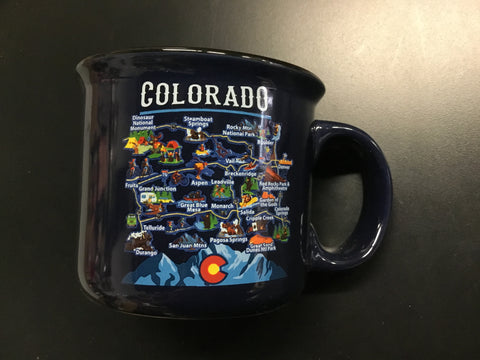 Colorado Mountain Map Mug