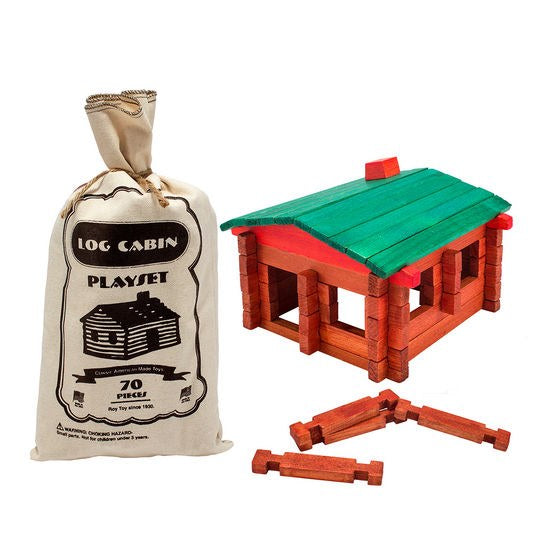 Roy Toy Log Cabin 70 Pieces