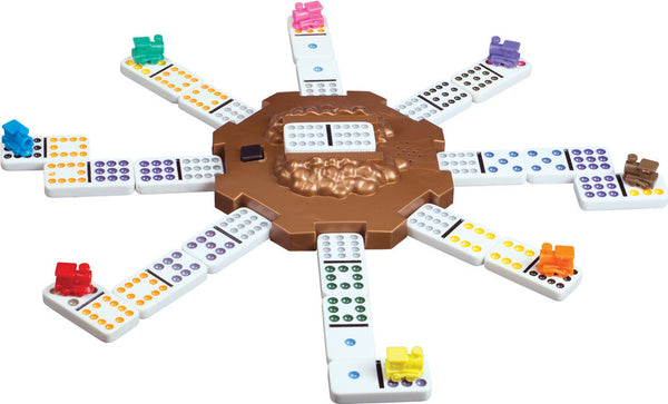 Mexican Train Double 12 Dominoes In Metal Carring Case