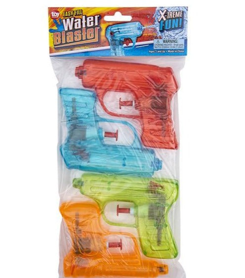 4" Transparent Water Squirter-4 Pack